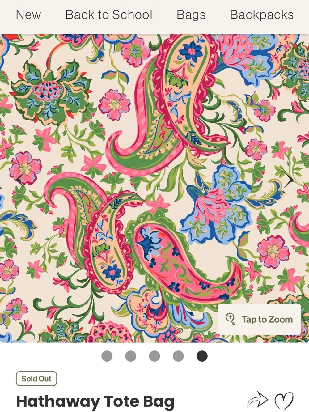 Vera Bradley Reversible Hathaway Tote - Vibrant Gardenias